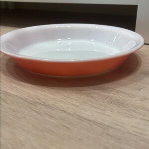 Vintage Pyrex Flamingo Pink Pie Plate.